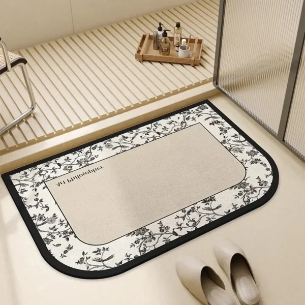 Bathroom Carpet Water-absorbent Toilet Non-slip Floor Mats Soft Diatom Mud Absorbent Doormat Home Decoration Bath Mat 욕실 미끄럼방지