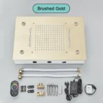 Black Ceiling Intelligent Remote Control LED Rainfall Waterfall Single Shower Head Concealed Shower Tap