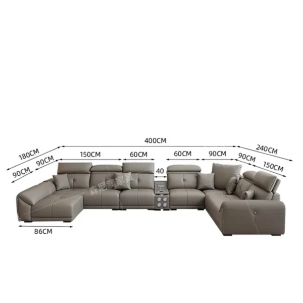 Modern Minimalist Sofa Leather Recliner Corner Living Room Sofa Relaxing Comfortable Muebles Para Habitacion Home Accessories