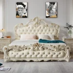 European Design Modern Bed Double Girls Safe Queen King Size Bed Platform Sleeping Headboards Muebles Lounge Suite Furniture