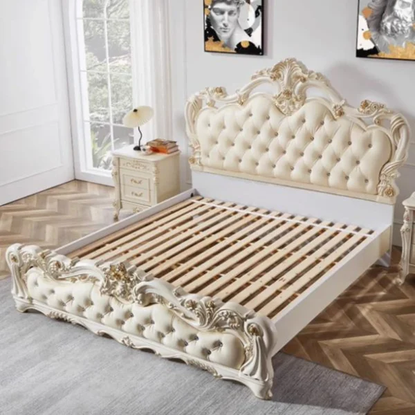 European Design Modern Bed Double Girls Safe Queen King Size Bed Platform Sleeping Headboards Muebles Lounge Suite Furniture