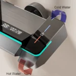 Hot Cold Piano Digital Bathroom Shower Set Rainfall Shower Head Brass Bathroom Faucet Accessories Digital Bathroom Shower System
