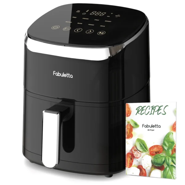 Air Fryer, Fabuletta 4.2QT Air Fryer Oven With 9 Customizable Cooking Programs,Tempered Glass Display, Dishwasher-Safe Nonstick
