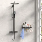 Bathroom storage rack, non perforated wall mounted storage rack, shower room, toilet storage, shower gel storage frame