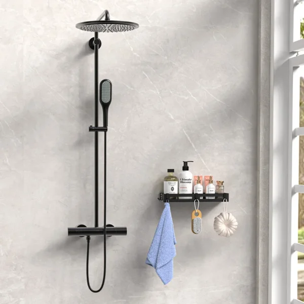 Bathroom storage rack, non perforated wall mounted storage rack, shower room, toilet storage, shower gel storage frame