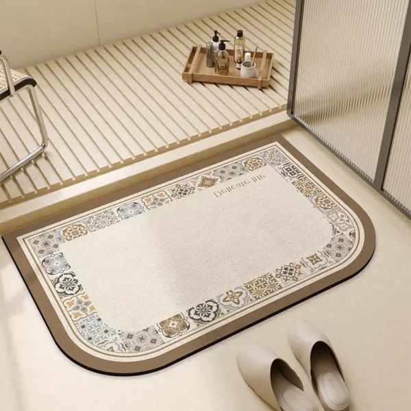 Bathroom Carpet Water-absorbent Toilet Non-slip Floor Mats Soft Diatom Mud Absorbent Doormat Home Decoration Bath Mat 욕실 미끄럼방지