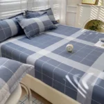 Bed Sheets Plaid Fitted Sheet Non Slip 침대패드 Skin-Friendly With Elastic Band Mattress Cover (no Pillowcase) Double Bed Sheets