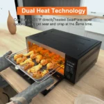 1800W Air Fryer Toaster Oven, Fabuletta 10-in-1 Countertop Convection Air Fryer Oven,Flip Up & Away Capability for Storage Space