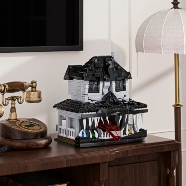 Monster Haunted House Building Blocks Set with Lights Horror Architecture Halloween Decoration Bricks Toys for Kids Adults Gifts