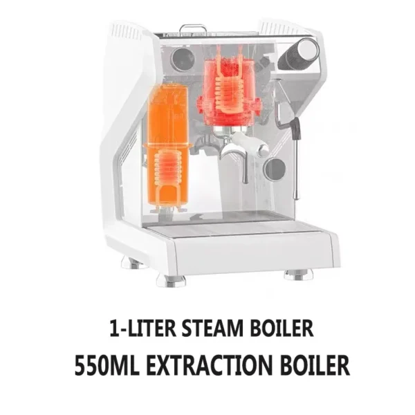 High-End Dual-Boiler Espresso Machine Italian Espresso with 58Pro Commercial Extraction System for Home & Commercial Use