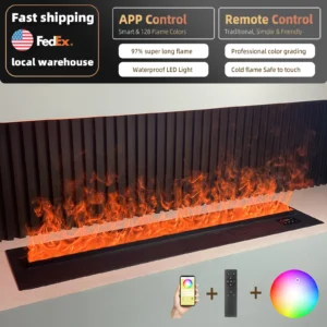 Water Vapor Fireplace Germicidal UV Lamps Customized 3D Flame Electric Fireplace Tv Stand Inserts Living Room Decorative