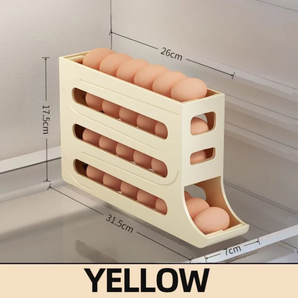 Automatic Rolling Egg Rack - Refrigerator Egg Storage Box - Storage Box Bracket - Egg Double Drawer - Kitchen Tools