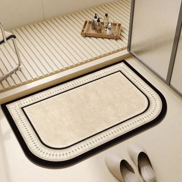 Bathroom Carpet Water-absorbent Toilet Non-slip Floor Mats Soft Diatom Mud Absorbent Doormat Home Decoration Bath Mat 욕실 미끄럼방지