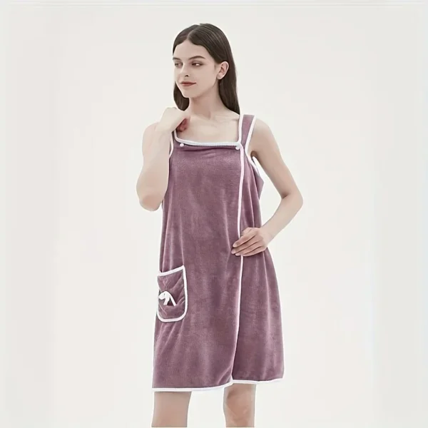 Bath Towel Household Women Wearable Wrap Adults Absorb Water Polyester Dry Hair Skirt Long Style Bathroom Washable Bathrobe