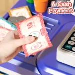 Pretend Play Calculator Cash Register Toys Supermarket Shop Cashier Registers with Scanner Credit Card Birthday Gifts for Kids