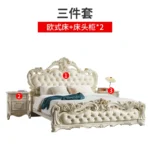 European Design Modern Bed Double Girls Safe Queen King Size Bed Platform Sleeping Headboards Muebles Lounge Suite Furniture