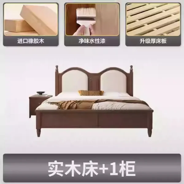 Europian Bedroom Bed Aesthetic Unique Nightstands Headboards Bed Modern Storage Cama Elastica Pula Pula Home Accessories