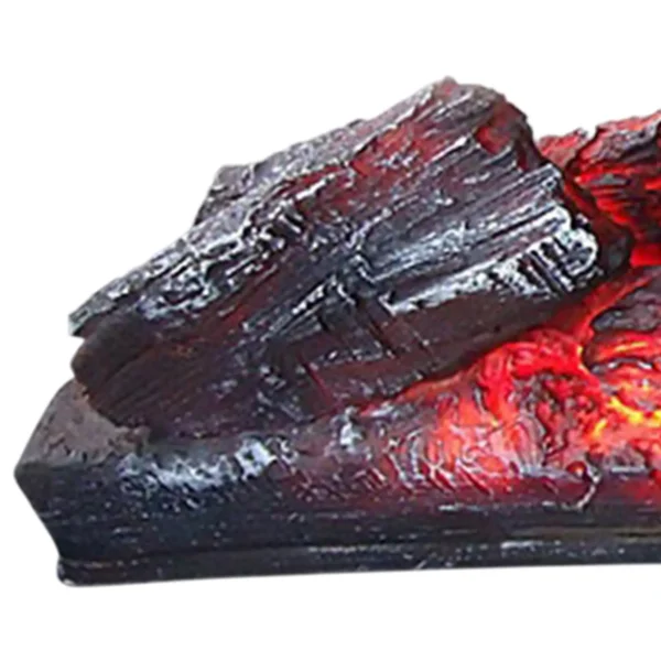 Electric Fireplace Simulated Charcoal Fake Firewood Decorative Flame Lamp Bonfire Shooting Props Museum Exhibition Hall(US Plug)