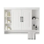 Bathroom Wall Cabinet Wooden Cabinet Bathroom Furniture Over Toilet Storage And Shelves Cupboard Above Toilet With Large Space