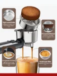 Cafelffe Cappuccino Espresso Machine Inox Semi Automatic Coffee Maker ESE POD&Powder Stainless Steel steam Hot /Cold cafetera