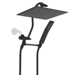 All Metal Shower Head, 10'' High Pressure Rainfall Shower Head, Showerhead Combo/Handheld Shower Wand,71'' Hose,
