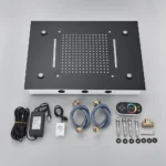 Black Ceiling Intelligent Remote Control LED Rainfall Waterfall Single Shower Head Concealed Shower Tap