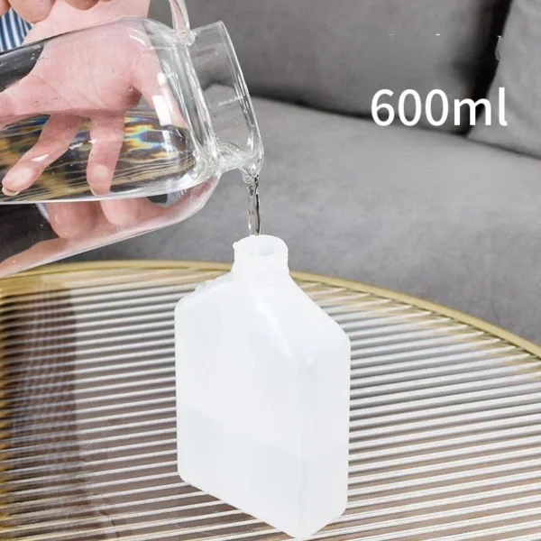 600 Ml Cat Spoof Toilet Water Dispenser Shape Drinking Bowl Water Flow Unplugged Automatic Water Feeding Artifact Pet Supplies