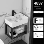 Bathroom Vanity with Sink Toilet Simple Small Apartment Household Wall-mounted Storage Balcony Washbasin Cabinet with Mirror