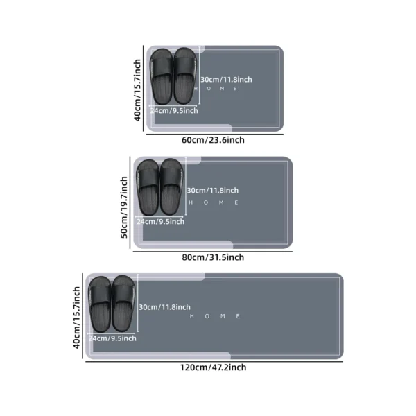 Bathroom Floor Mat, Soft Diatomaceous Mud, Absorbent Quick Drying Carpet, Diatomaceous Earth Anti Slip Mat, Door Mat