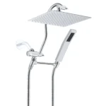 All Metal Shower Head, 10'' High Pressure Rainfall Shower Head, Showerhead Combo/Handheld Shower Wand,71'' Hose,