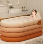 Bathing Bucket for Adults, Inflatable Bathtub, Thickened and Foldable Full Body Sitting Bathtub Sweat Steaming Medicine Bath