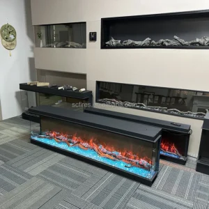 Modern High-end Clean Face Electric,Safe Electric Fireplace Heater,Remote Controlled,Recessed Fire equipment