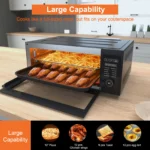1800W Air Fryer Toaster Oven, Fabuletta 10-in-1 Countertop Convection Air Fryer Oven,Flip Up & Away Capability for Storage Space