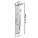 VEVOR Shower Panel System 4 Shower Modes Shower Panel Tower Rainfall Waterfall