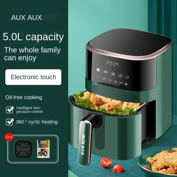 220V AUX Air Fryer and Oven Combo: Multifunctional, Fully Automatic, No Oil Technology Easy-to-clean AH