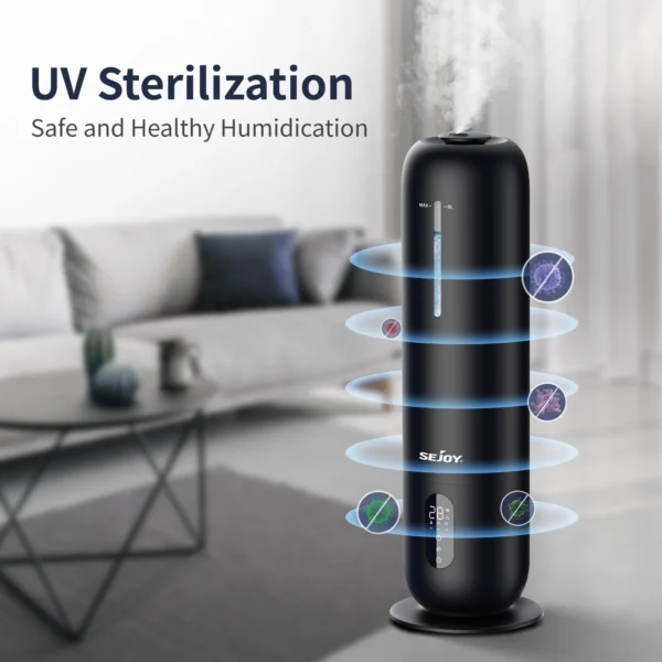 Sejoy 8l Humidifier Large Room Ultrasonic Cool Mist Essential Oil Diffuser Timer Air Humidifier For Suitable For Office Family