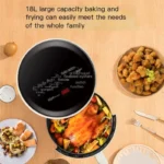 Air Fryer 6 Quart Capacity with Window Square Air Fryer 12-in-1 Air Fry, Roast, Reheat, Dehydrate, Bake, Steam with 400F, Beige