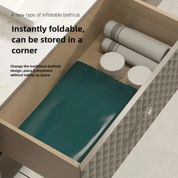 Bathing Bucket for Adults, Inflatable Bathtub, Thickened and Foldable Full Body Sitting Bathtub Sweat Steaming Medicine Bath