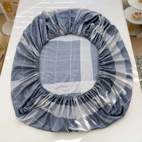 Bed Sheets Plaid Fitted Sheet Non Slip 침대패드 Skin-Friendly With Elastic Band Mattress Cover (no Pillowcase) Double Bed Sheets