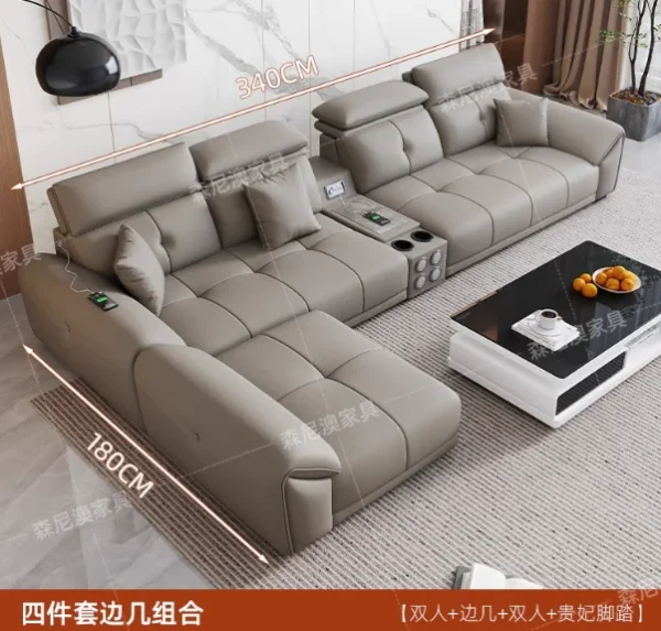 Modern Minimalist Sofa Leather Recliner Corner Living Room Sofa Relaxing Comfortable Muebles Para Habitacion Home Accessories