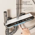 Smart Digital Display Bathroom Shower Set Piano Key Rainlfall Bath Showers System Set Apartment Bathtub Shower Faucet Full Set
