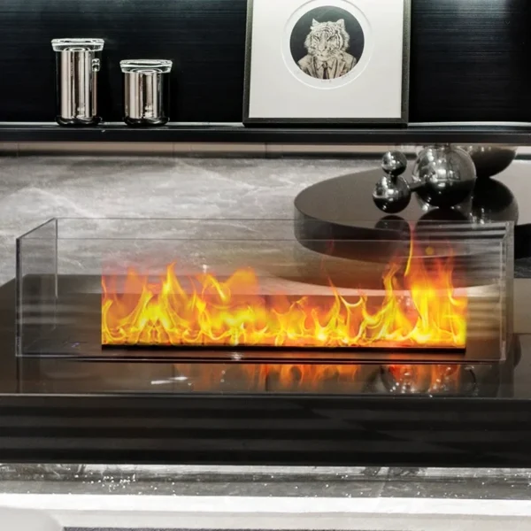 Home Built-in Electric Fireplace 3D LED Flame Water Vapor Remote Control Heating Fireplace