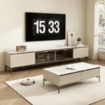 Floor Mount Tv Stand Aesthetic Entertainment Shelf Design Tv Stand Large Organizer Mobili Soggiorno Moderni Home Furniture