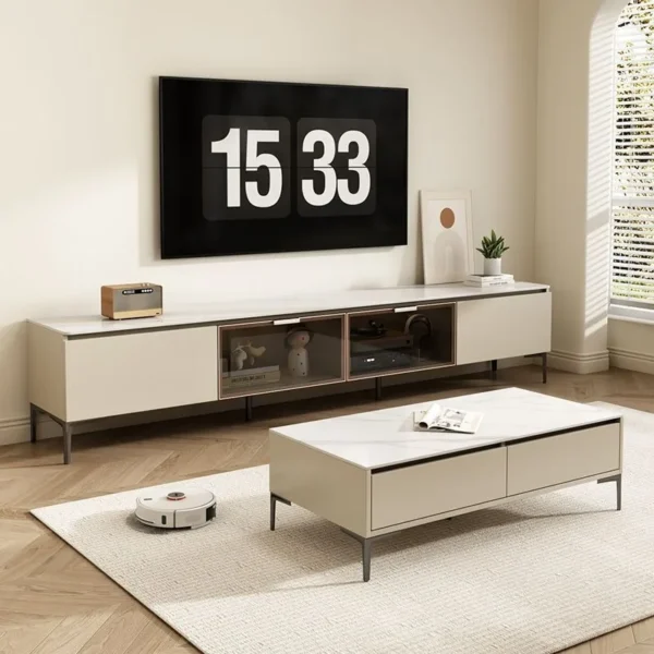 Floor Mount Tv Stand Aesthetic Entertainment Shelf Design Tv Stand Large Organizer Mobili Soggiorno Moderni Home Furniture