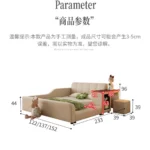 European Minimalist Waterproof Storage Bed Kids Stylish Headboard Modern Home Furniture Perfect Small Spaces Decoration Decor