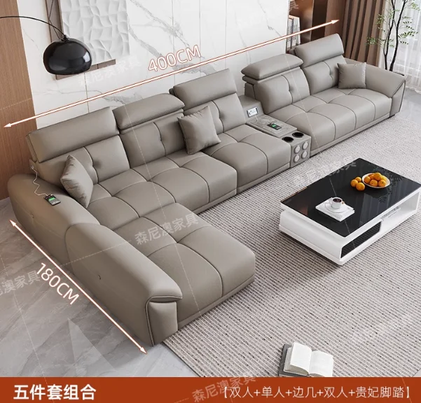 Modern Minimalist Sofa Leather Recliner Corner Living Room Sofa Relaxing Comfortable Muebles Para Habitacion Home Accessories