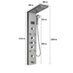 LED Light Bathroom Shower Faucet Set LED Rainfall Shower Panel System Bathtub Water Mixer Tap Massage SPA Temperature Screen