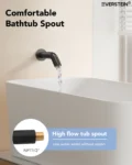 EVERSTEIN LED Light Shower Head System Shower Faucet Set with Brass Balanced Valve Wall Mount Tub Faucet