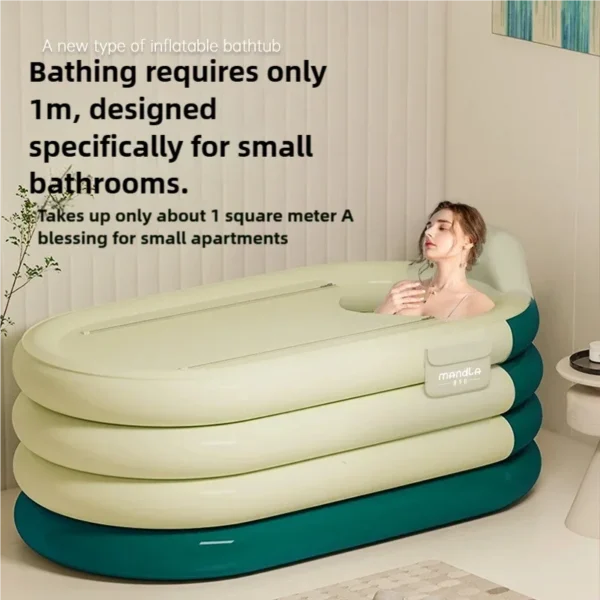 Bathing Bucket for Adults, Inflatable Bathtub, Thickened and Foldable Full Body Sitting Bathtub Sweat Steaming Medicine Bath