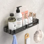 Bathroom storage rack, non perforated wall mounted storage rack, shower room, toilet storage, shower gel storage frame